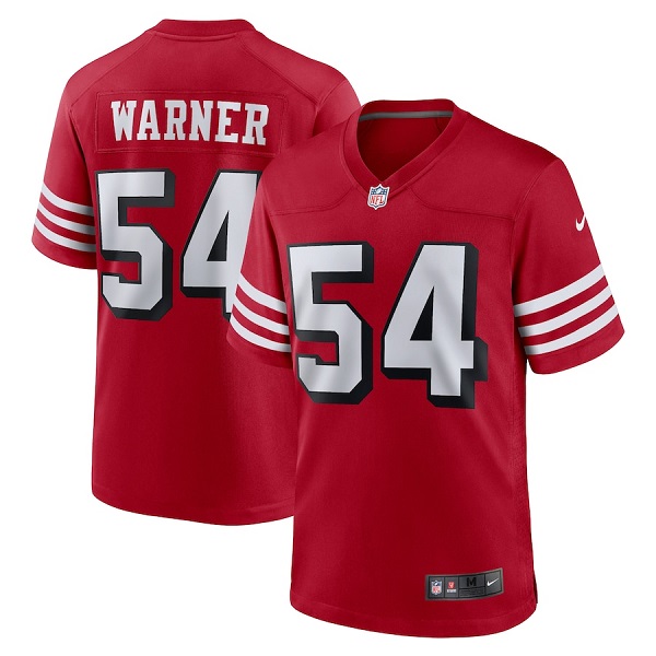 Men's San Francisco 49ers Fred Warner Scarlet New Vapor Untouchable Limited Stitched Football Jersey